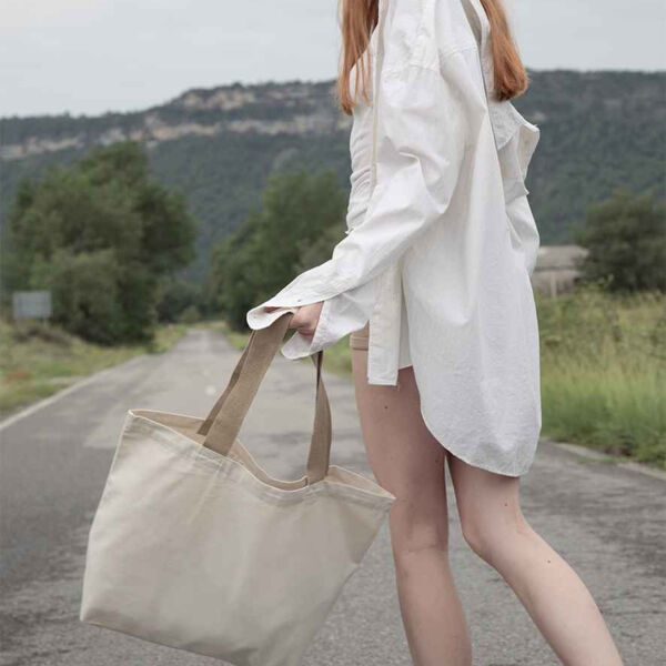 Kimood Large Recycled Flat-Bottom Shopping Bag Thumbnail