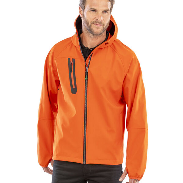 3-layer recycled printable casual hooded softshell Thumbnail